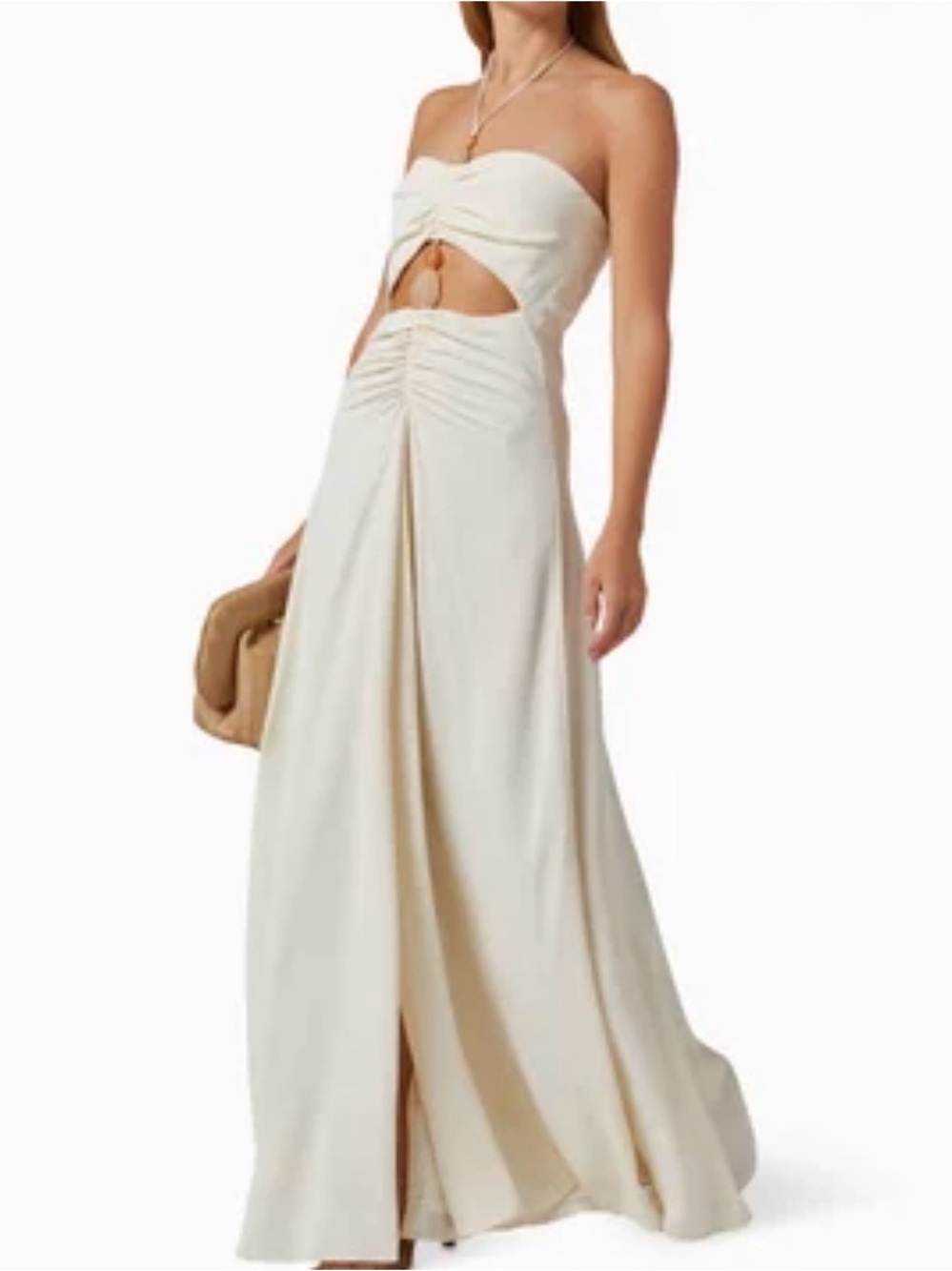 Jonathan Simkhai Cream Satin Dress